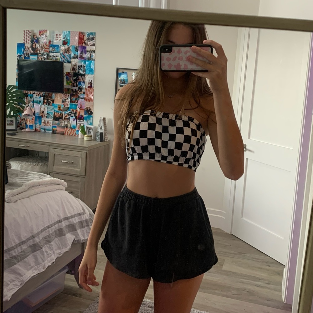 Emma and Sam checkered tube top